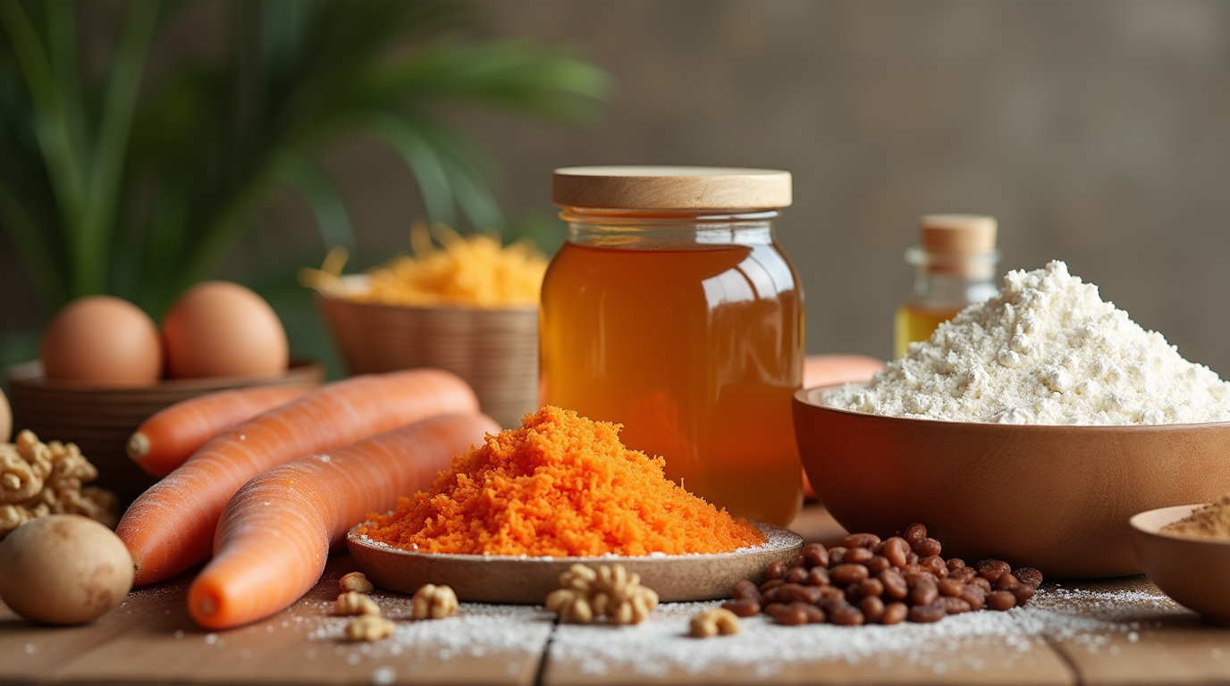 کیک هویج پفکی با عسل طبیعی